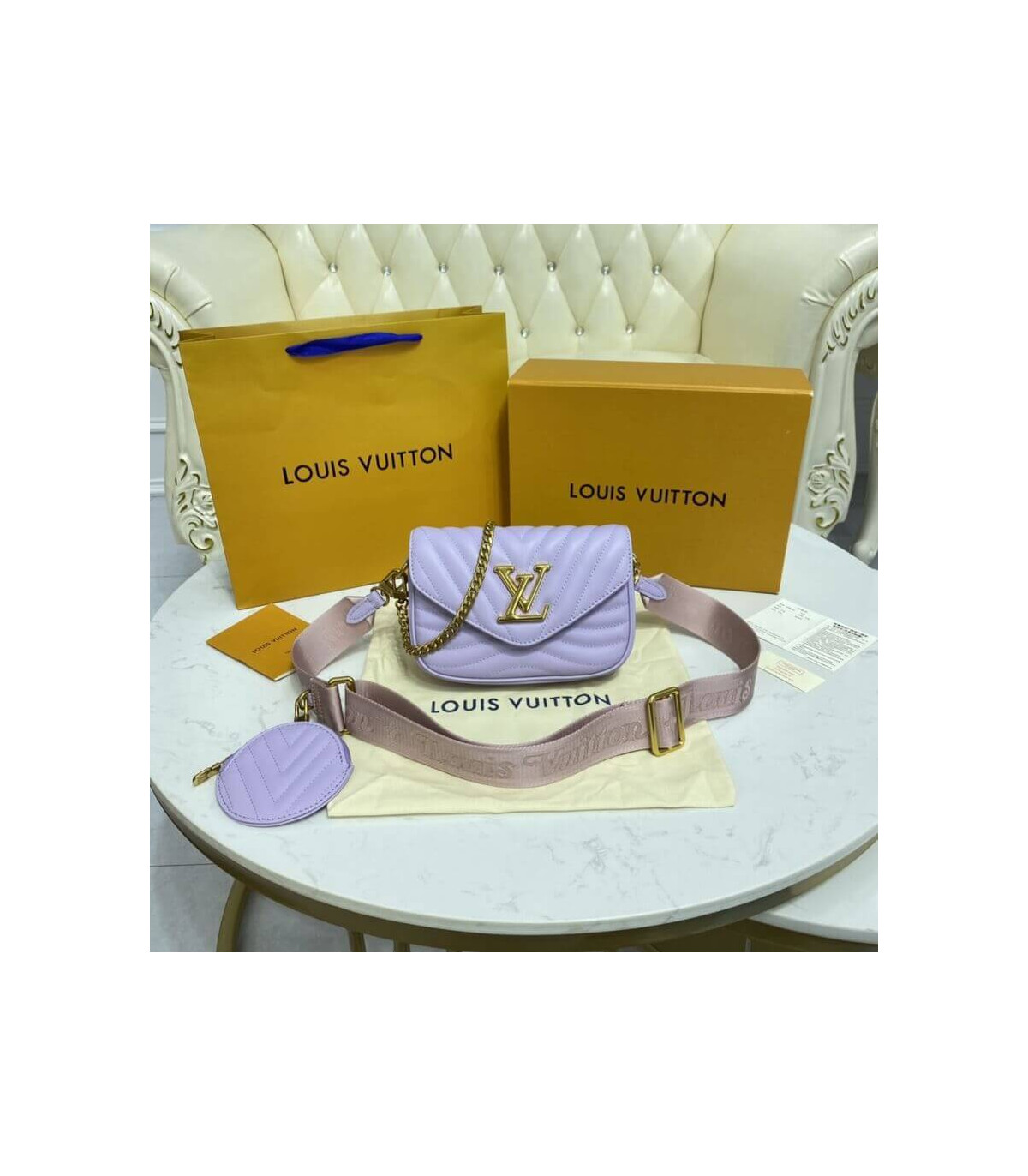 Multi-pochette new wave leather crossbody bag Louis Vuitton Purple