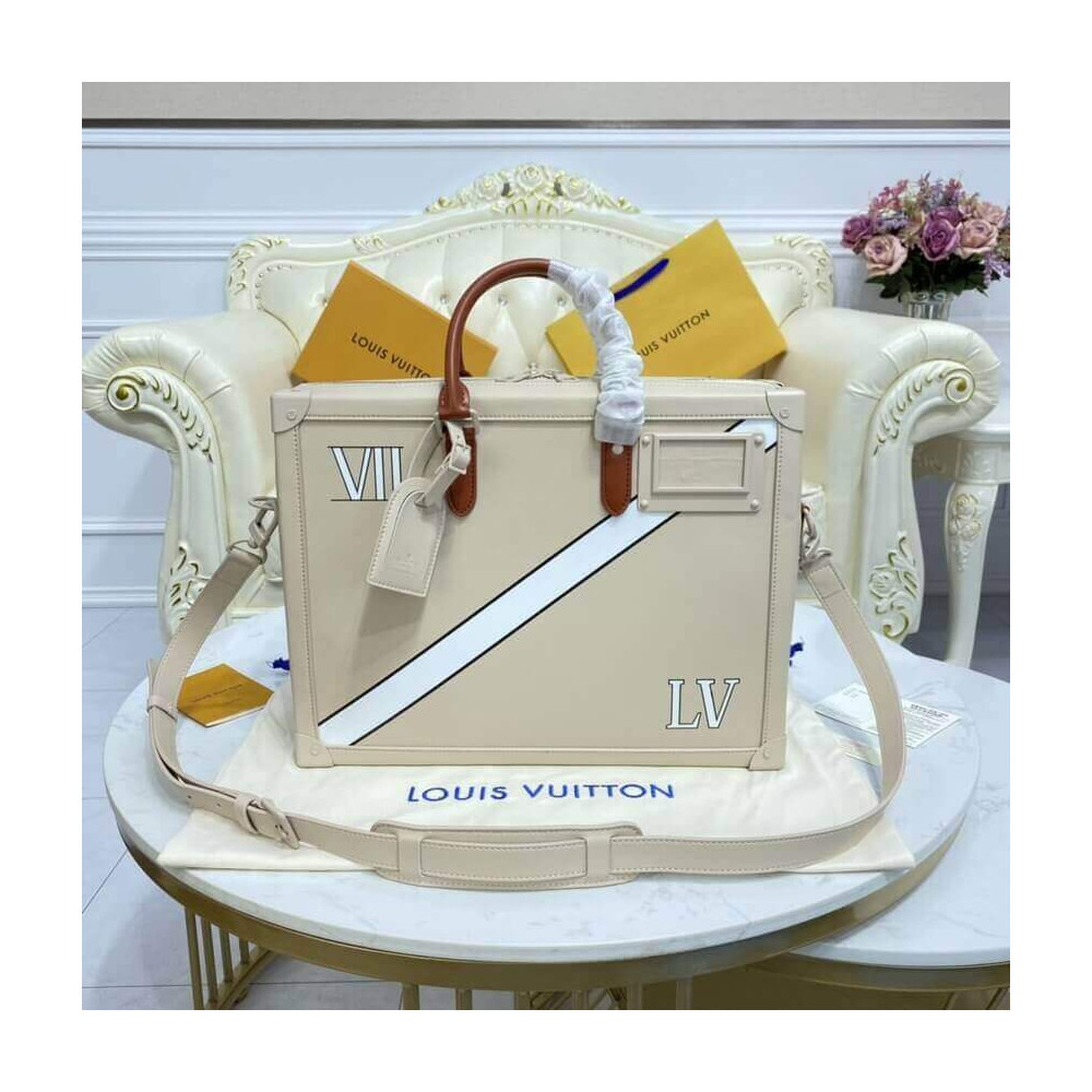 Louis Vuitton Soft Trunk Briefcase Cream