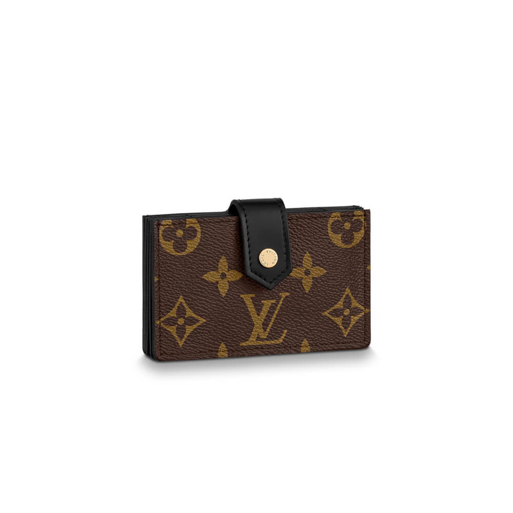 LOUIS VUITTON Monogram LV Side-Up Card Holder Black 1075476
