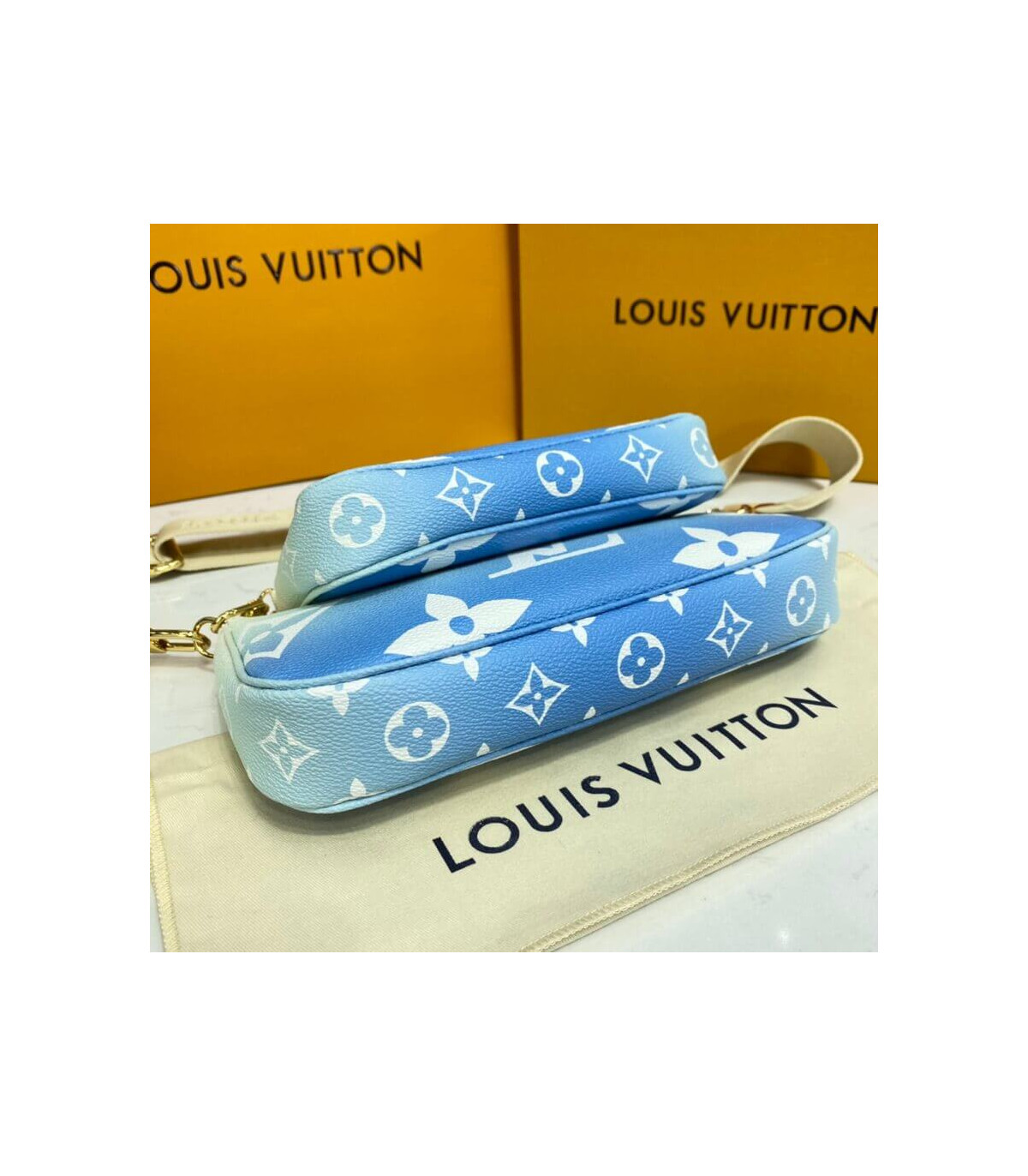 Louis Vuitton Multi Pochette Accessoires Blue M57633