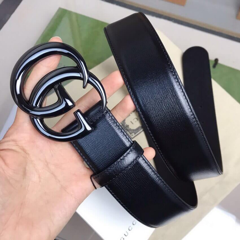 Gucci GG Marmont 40mm Wide Belt Black