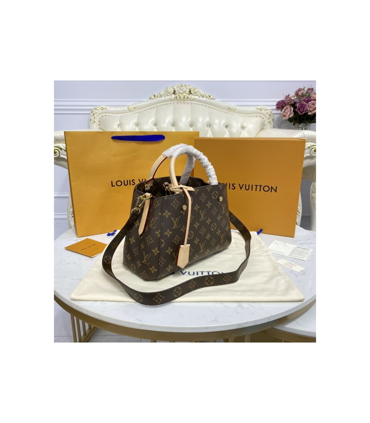 Louis Vuitton MontaigneBB Womens handbag M41055 Cloth ref.209526