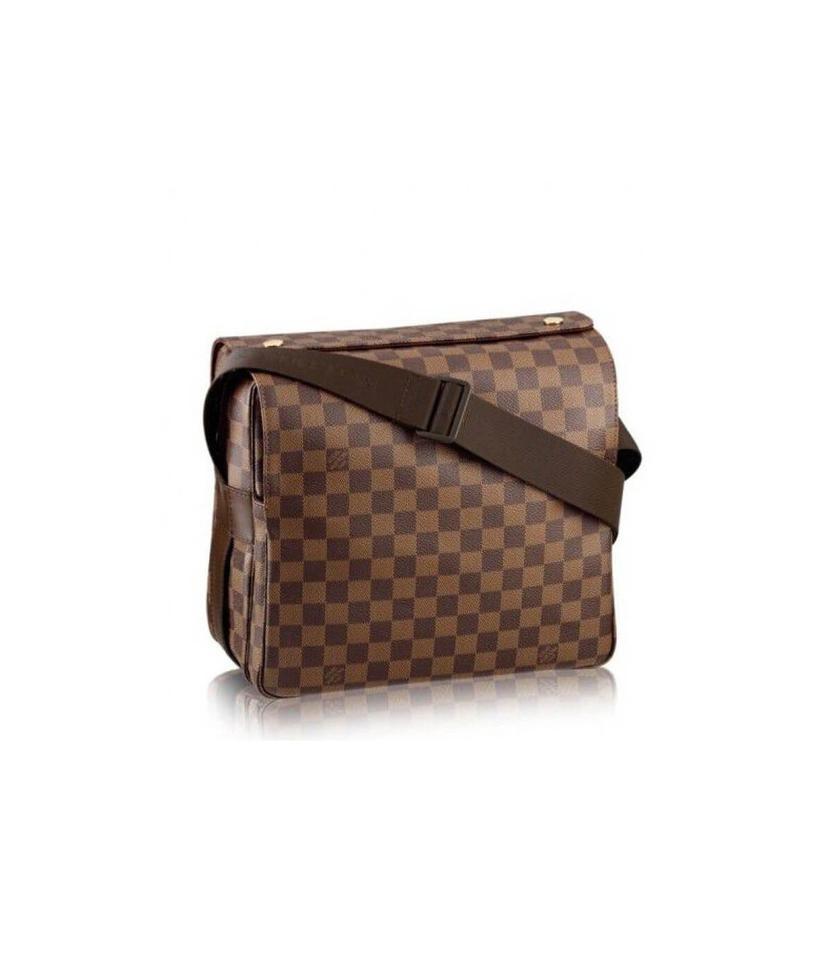Authenticated Used LOUIS VUITTON Louis Vuitton Naviglio N45255 Damier  Canvas Brown SR0034 Unisex Shoulder Bag 